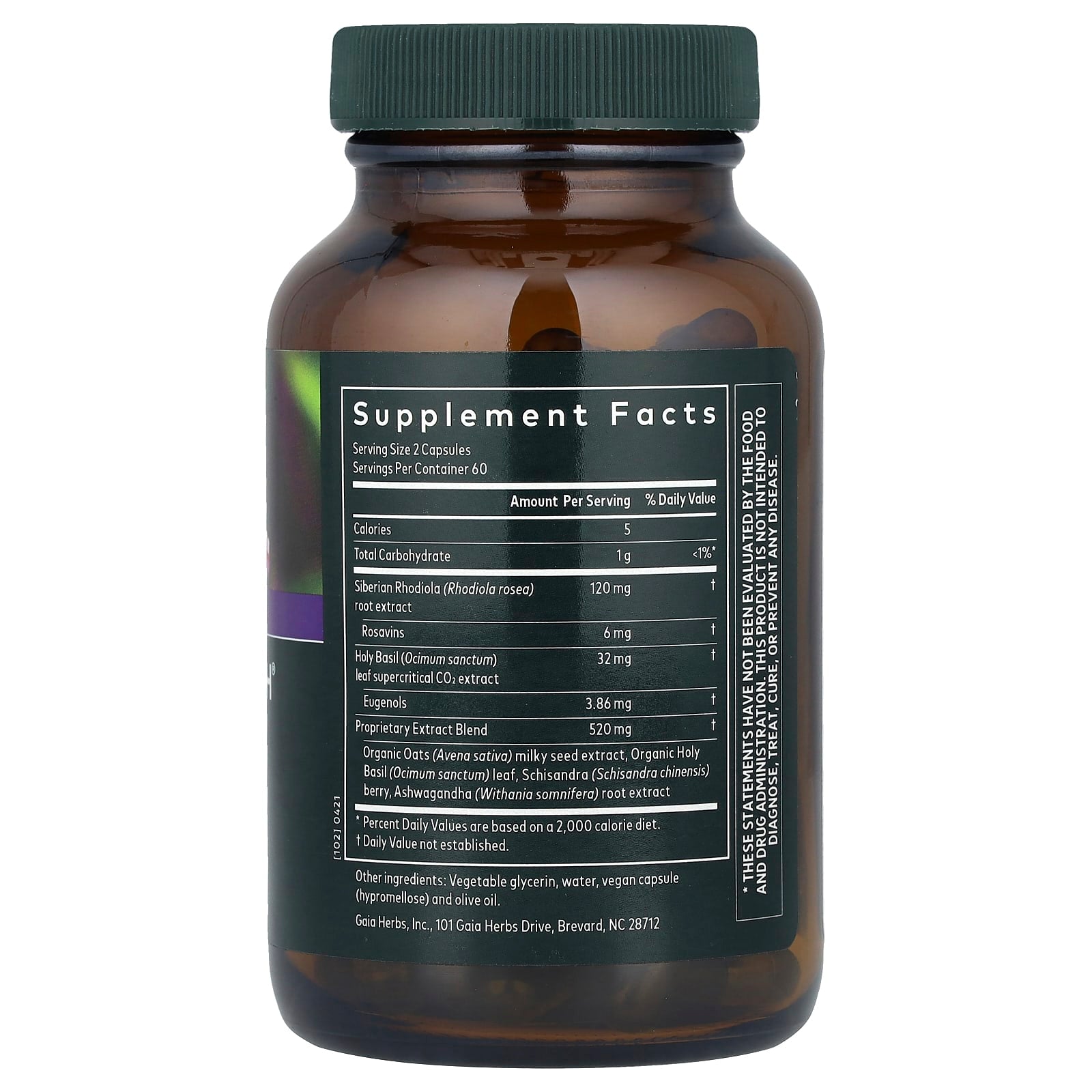 Gaia Herbs, Adrenal Health®, Daily Support, 120 Vegan Liquid Phyto-Caps®