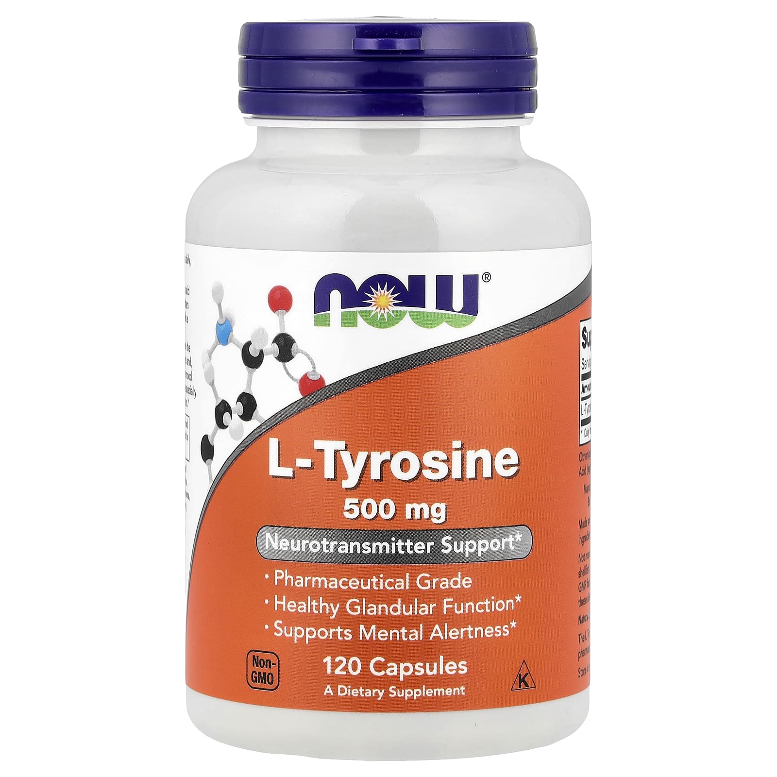 NOW Foods, L-Tyrosine, 500 mg, 120 Capsules