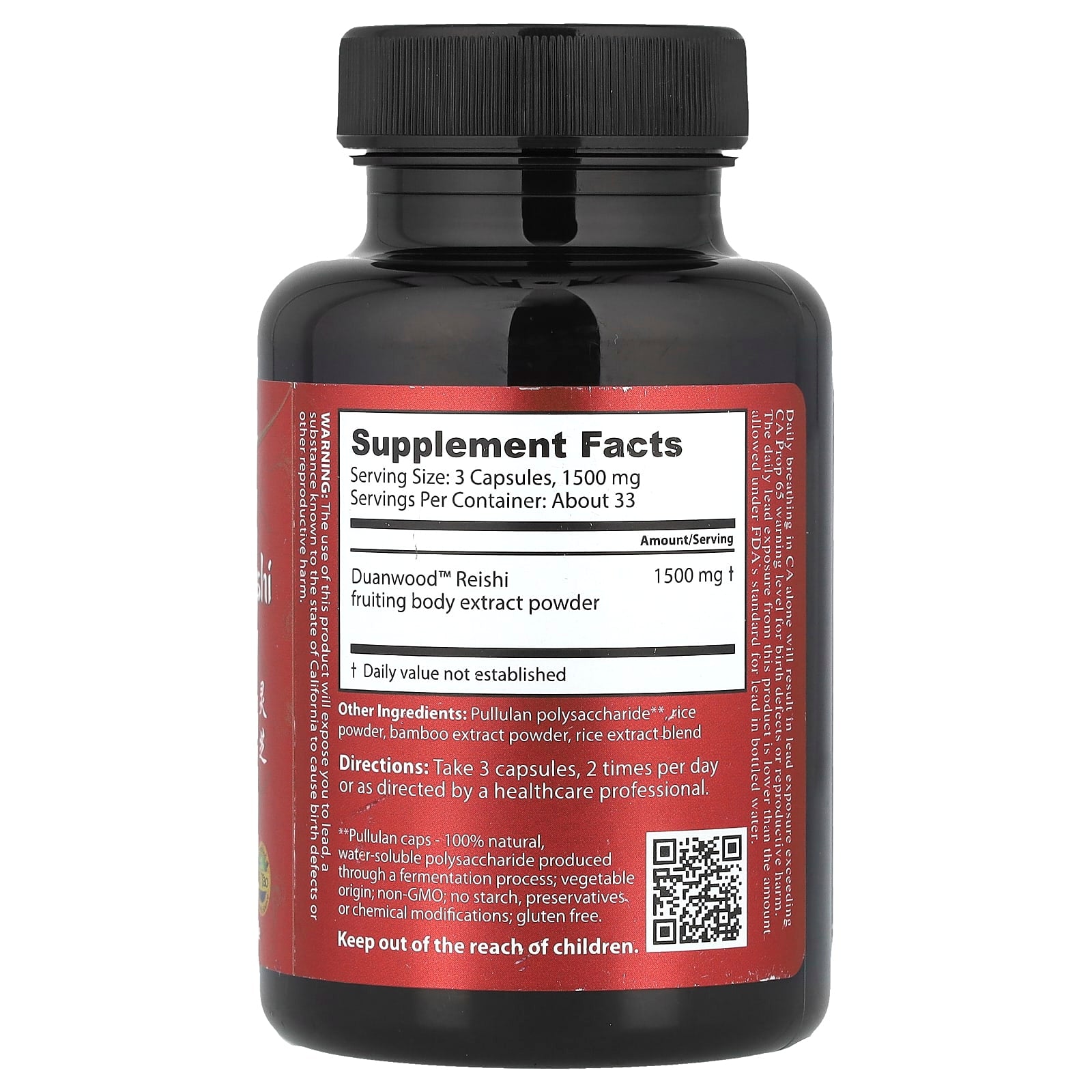 Dragon Herbs, Duanwood™ Reishi, 500 mg, 100 Capsules