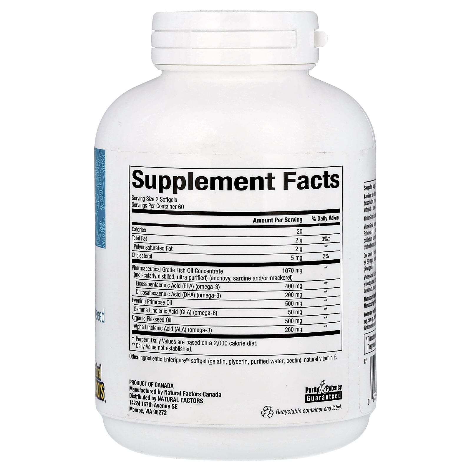 Natural Factors, WomenSense®, RxOmega-3, 120 Enteripure™ Softgels