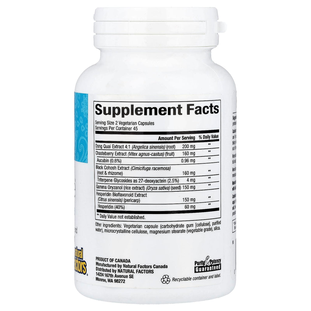 Natural Factors, WomenSense®, MenoSense®, Menopause Formula, 90 Vegetarian Capsules