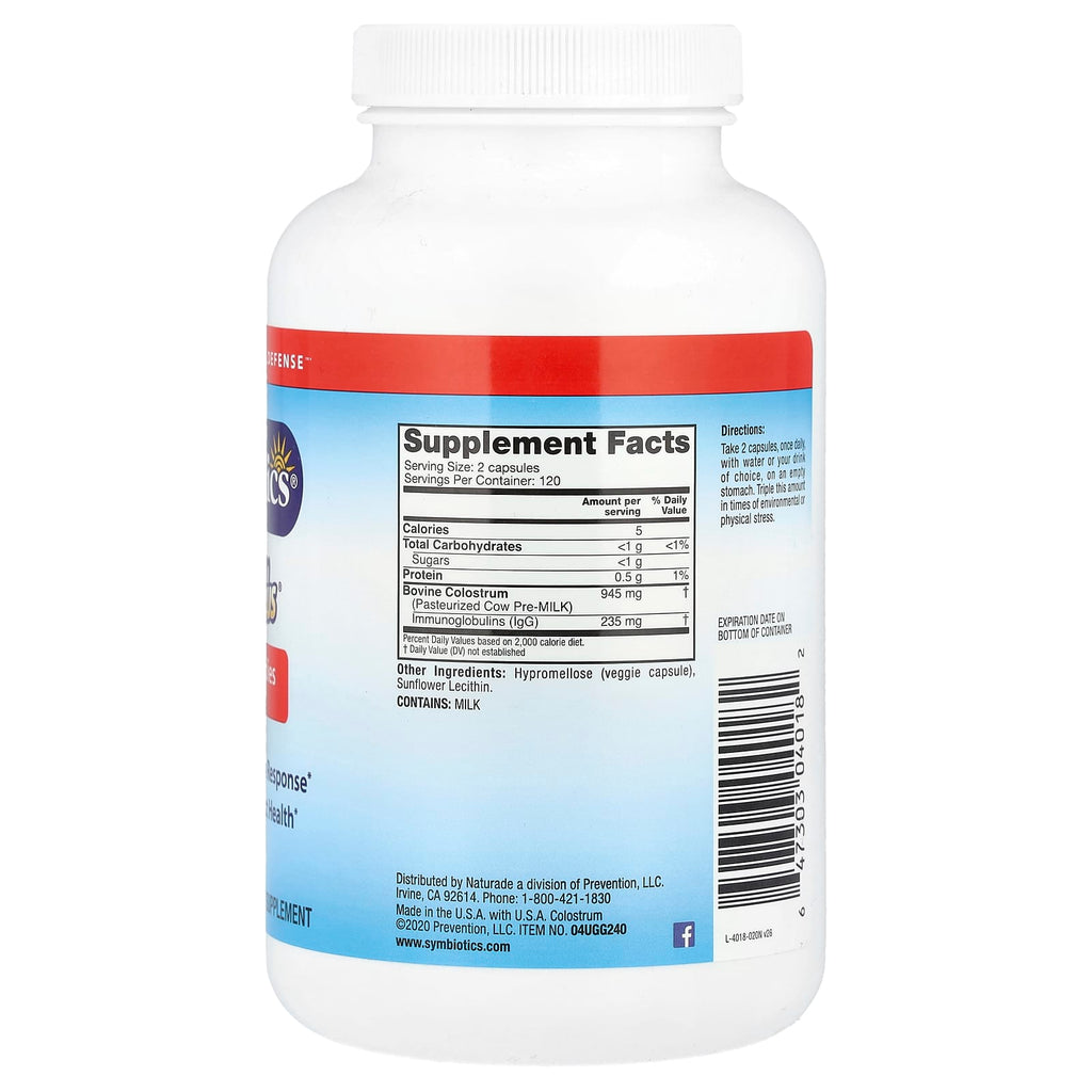 Symbiotics, Colostrum Plus®, 240 Veg Capsules