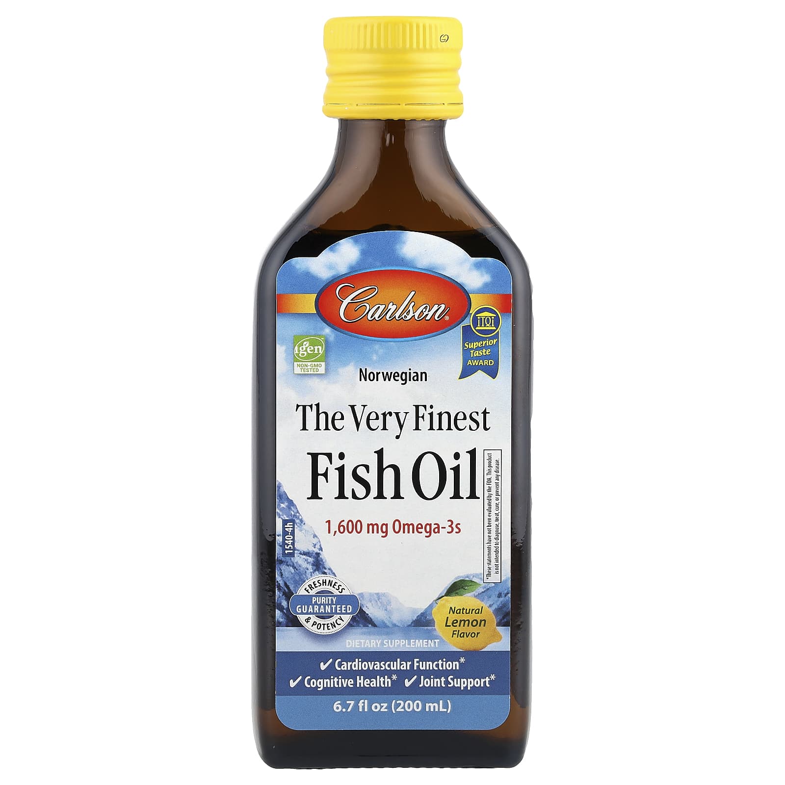 Carlson, Norwegian, The Very Finest Fish Oil, Natural Lemon, 6.7 fl oz (200 ml)