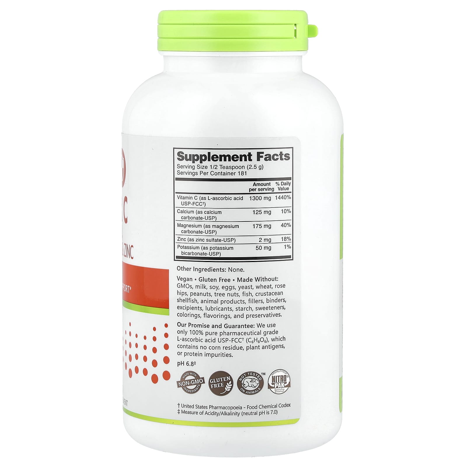 NutriBiotic, Immunity, Hypo-Aller C Vitamin C with Calcium, Magnesium, Potassium & Zinc, 16 oz (454 g)