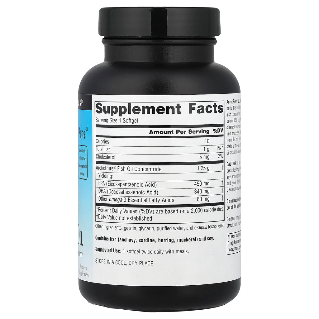 Source Naturals, Arctic Pure®, Ultra Potency Omega-3 Fish Oil, 850 mg, 60 Softgels