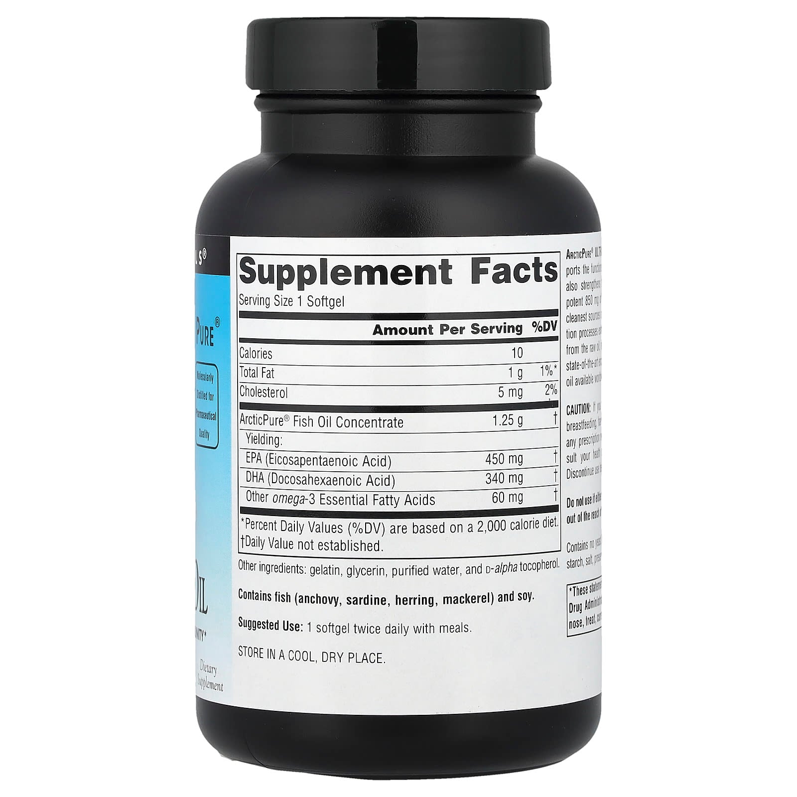 Source Naturals, Arctic Pure®, Ultra Potency Omega-3 Fish Oil, 850 mg, 60 Softgels