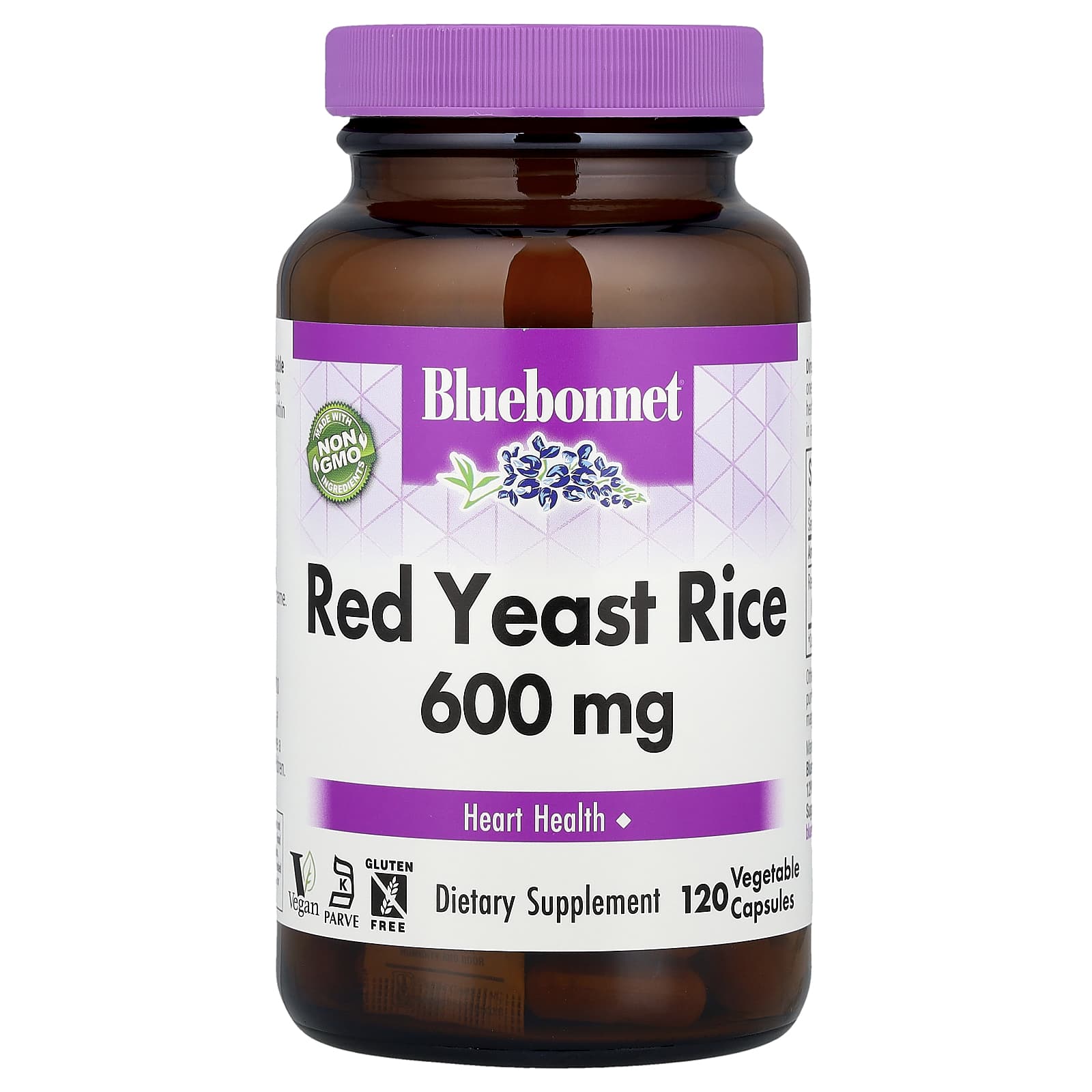 Bluebonnet Nutrition, Red Yeast Rice, 600 mg, 120 Vegetable Capsules