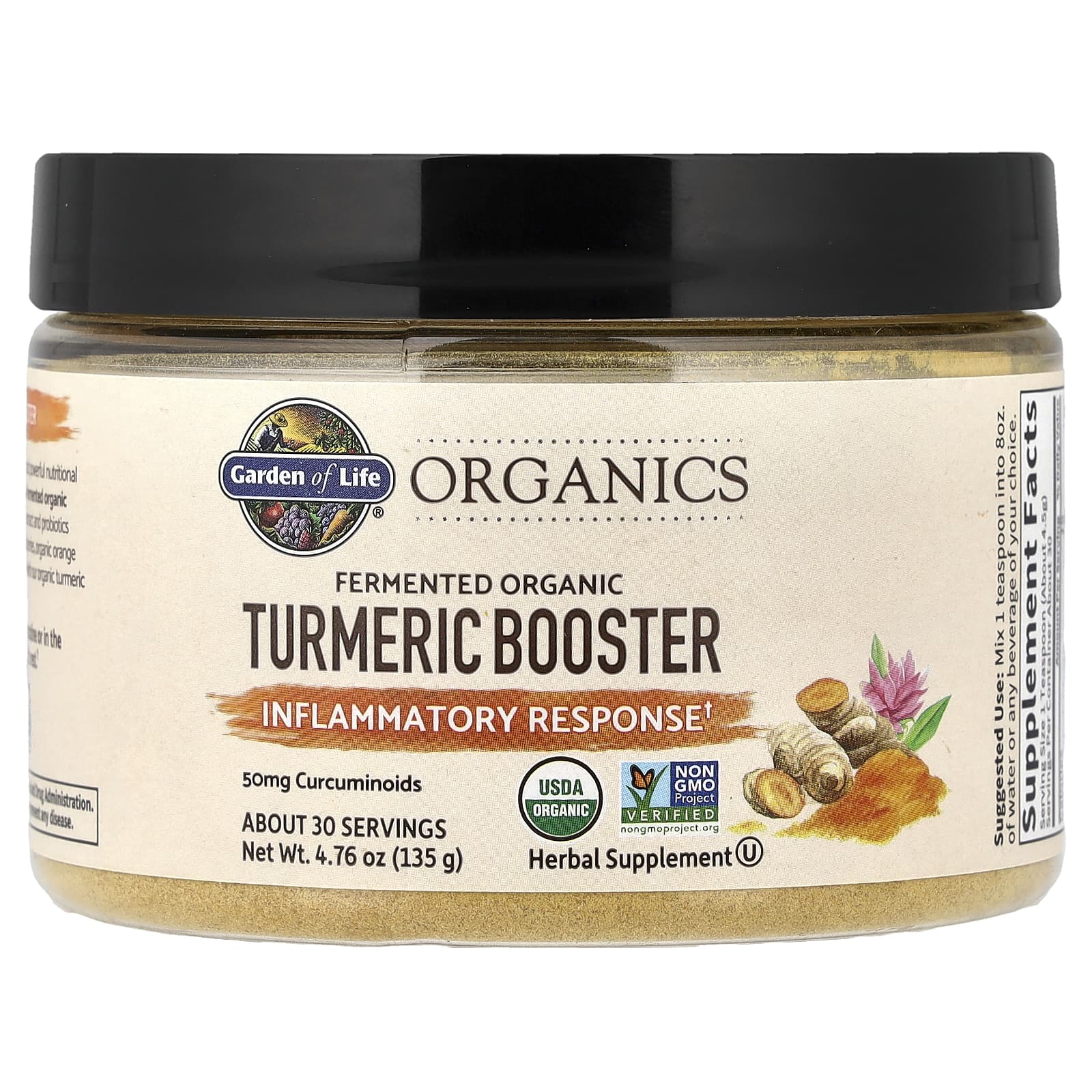 Garden of Life, Organics, Fermented Organic Turmeric Boost, Inflammatory Response, 4.76 oz (135 g)