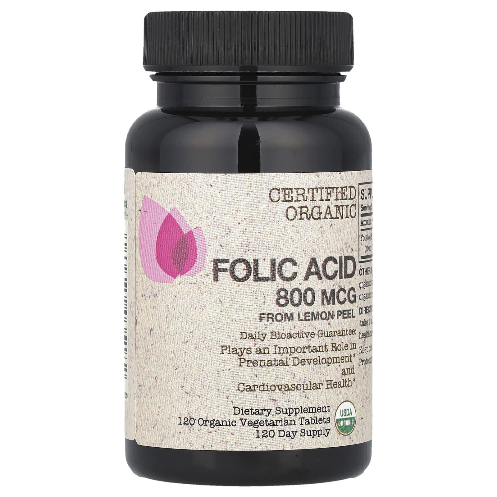 Futurebiotics, Folic Acid From Lemon Peel, 800 mcg, 120 Organic Vegetarian Tablets