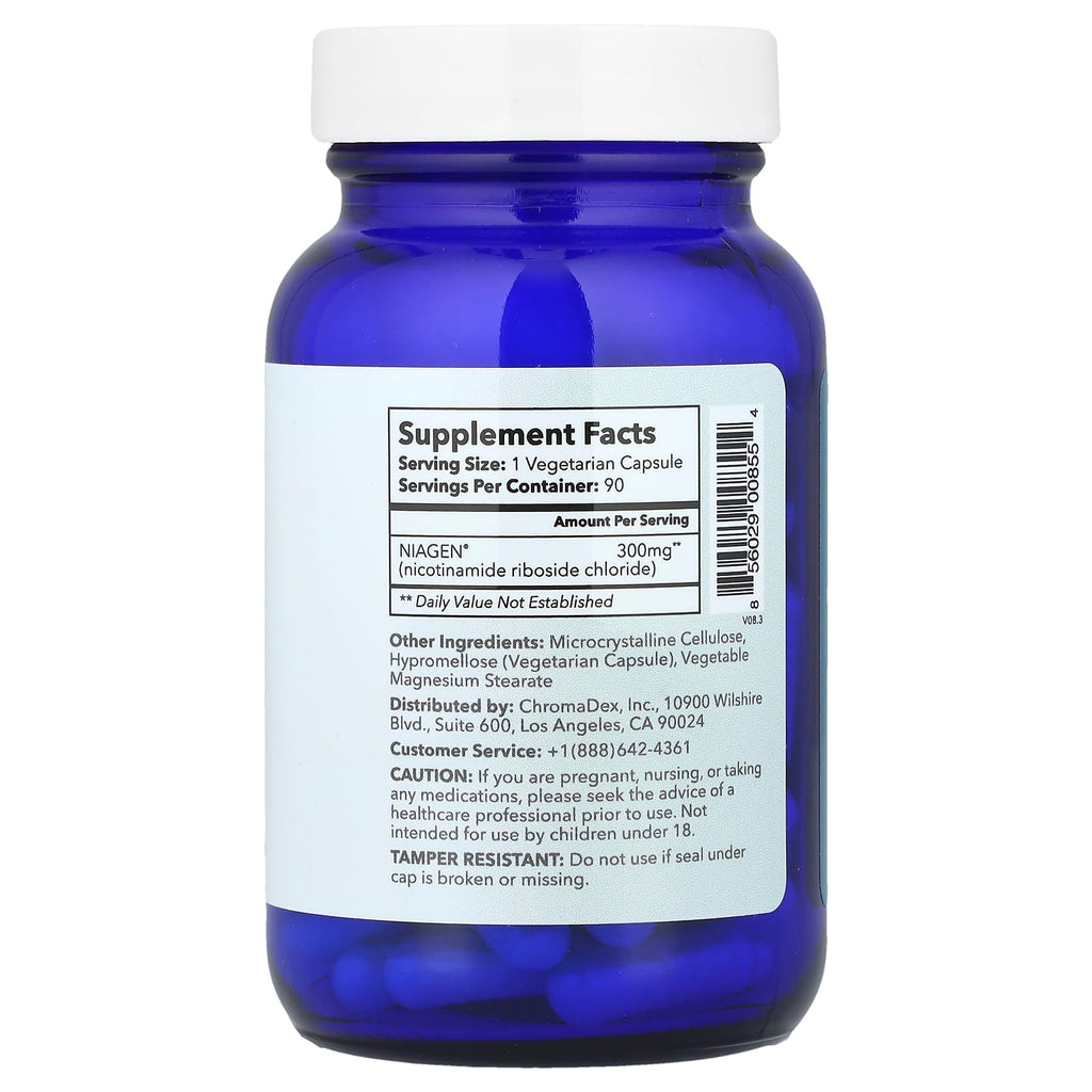 Tru Niagen, Nicotinamide Riboside Chloride, 300 mg, 90 Vegetarian Capsules