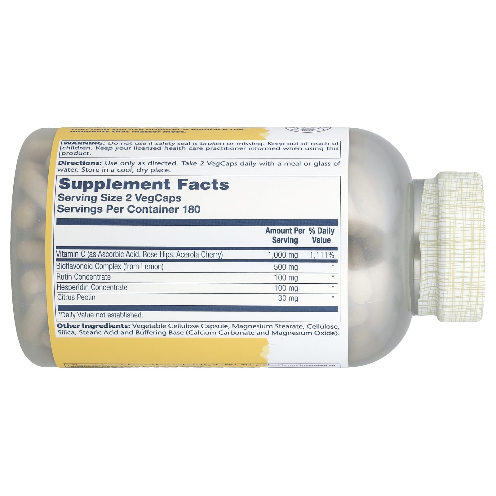 Solaray, Buffered Super Bio Vitamin C, 360 VegCaps
