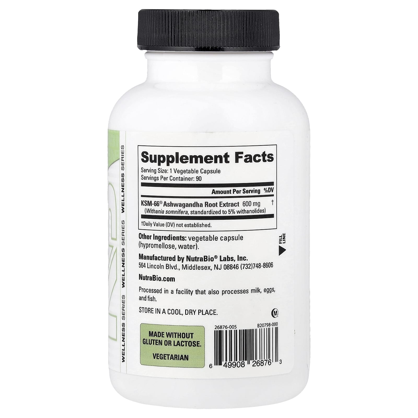 NutraBio, KSM-66®, Ashwagandha , 90 Capsules
