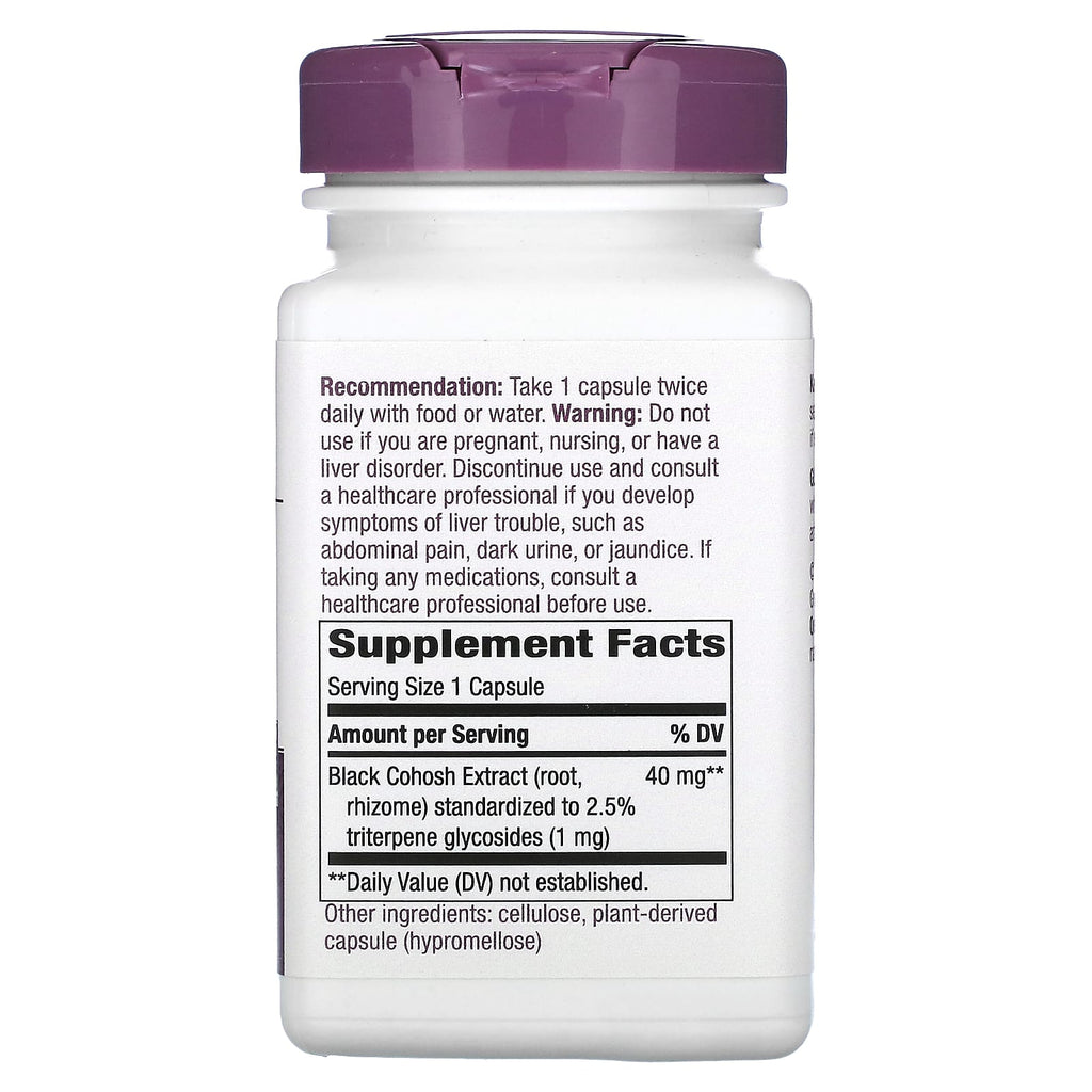 Nature's Way, Black Cohosh, Premium Extract, 40 mg, 120 Vegan Capsules