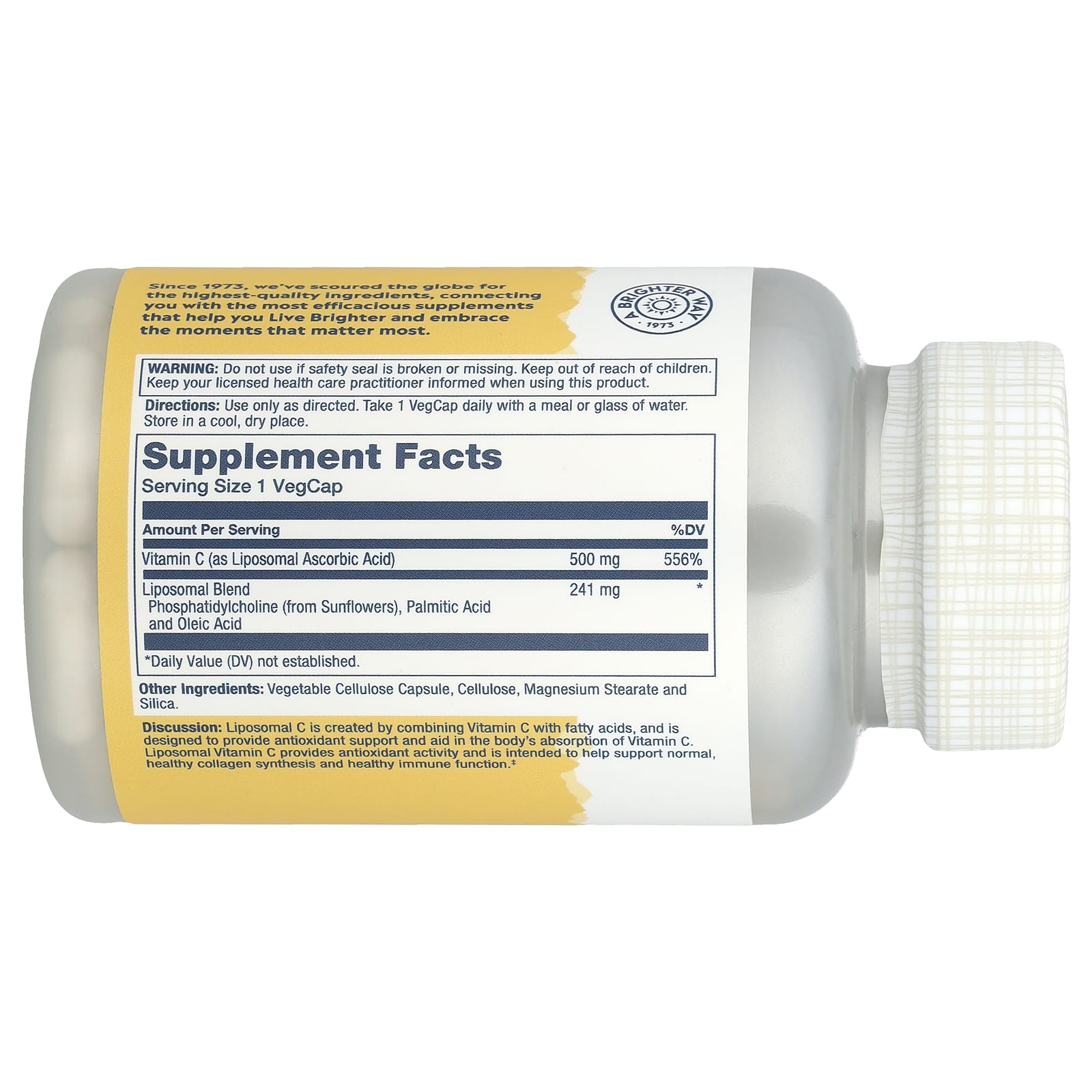 Solaray, Enhanced Absorption, Liposomal Vitamin C, 100 VegCaps