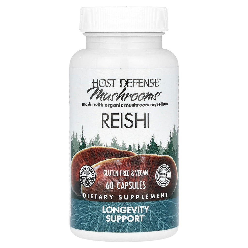 Host Defense, Mushrooms™, Reishi, 60 Capsules (0.5 g per Capsule)
