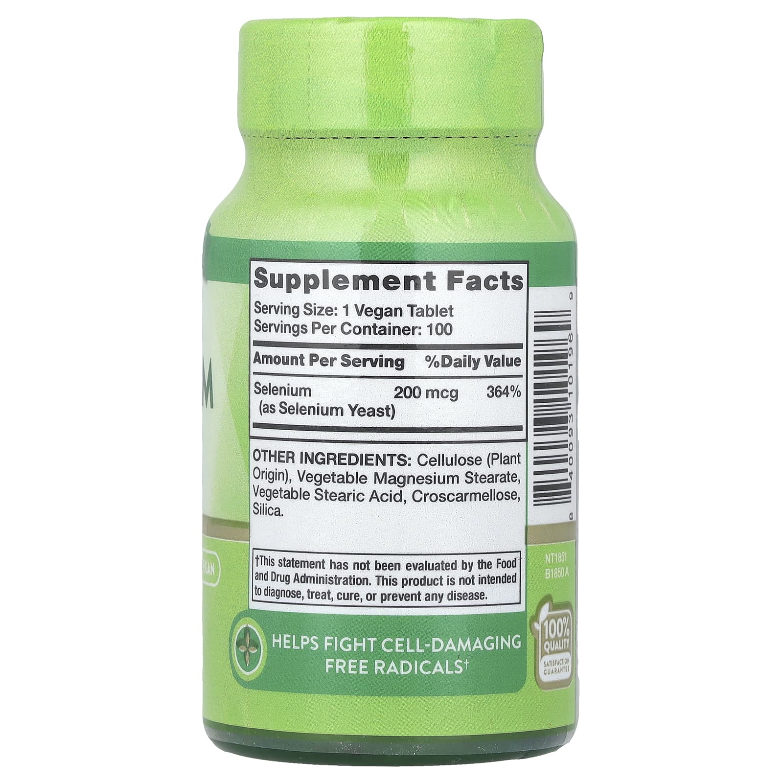 Nature's Truth, Selenium, High Potency, 200 mcg, 100 Tablets