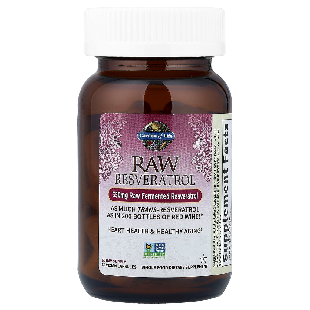 Garden of Life, RAW Resveratrol, 350 mg, 60 Vegan Capsules