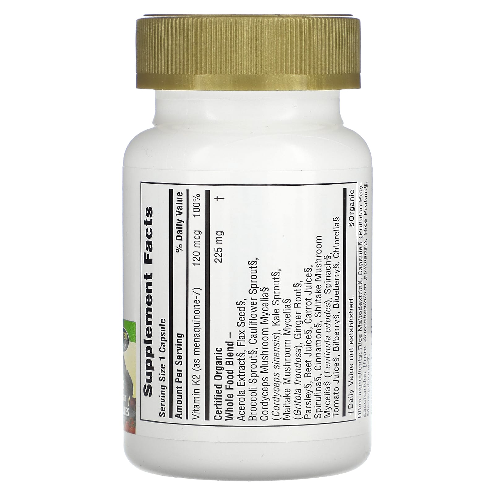 NaturesPlus, Source of Life, Garden, Organic Vitamin K2, 60 Vegan Caps