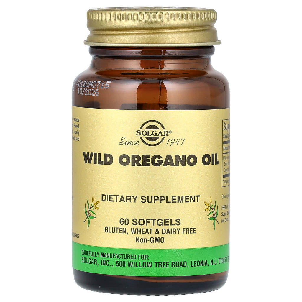 Solgar, Wild Oregano Oil, 60 Softgels (175 mg per Softgel)