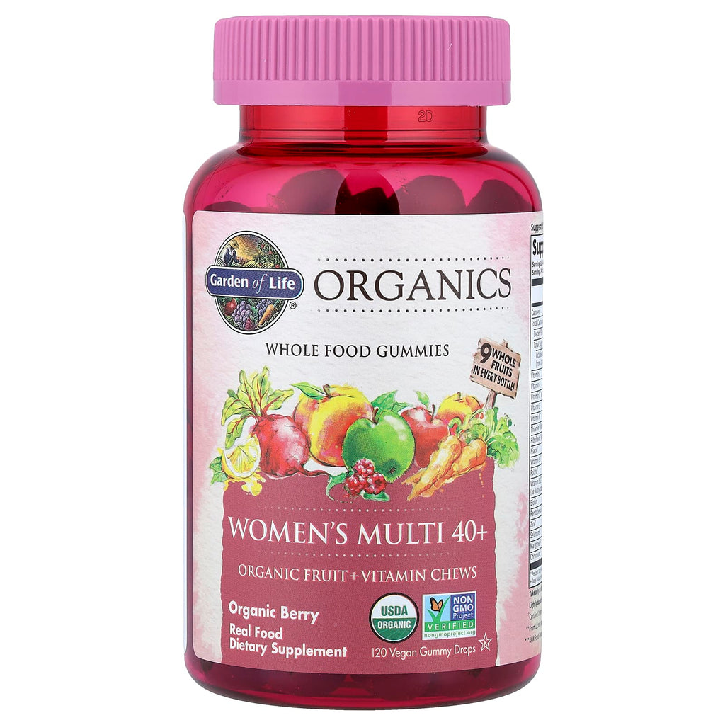 Garden of Life, Organics, Women's Multi 40+, Organic Berry, 120 Vegan Gummy Drops