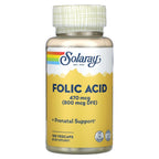 Solaray, Folic Acid, 470 mcg, 100 VegCaps