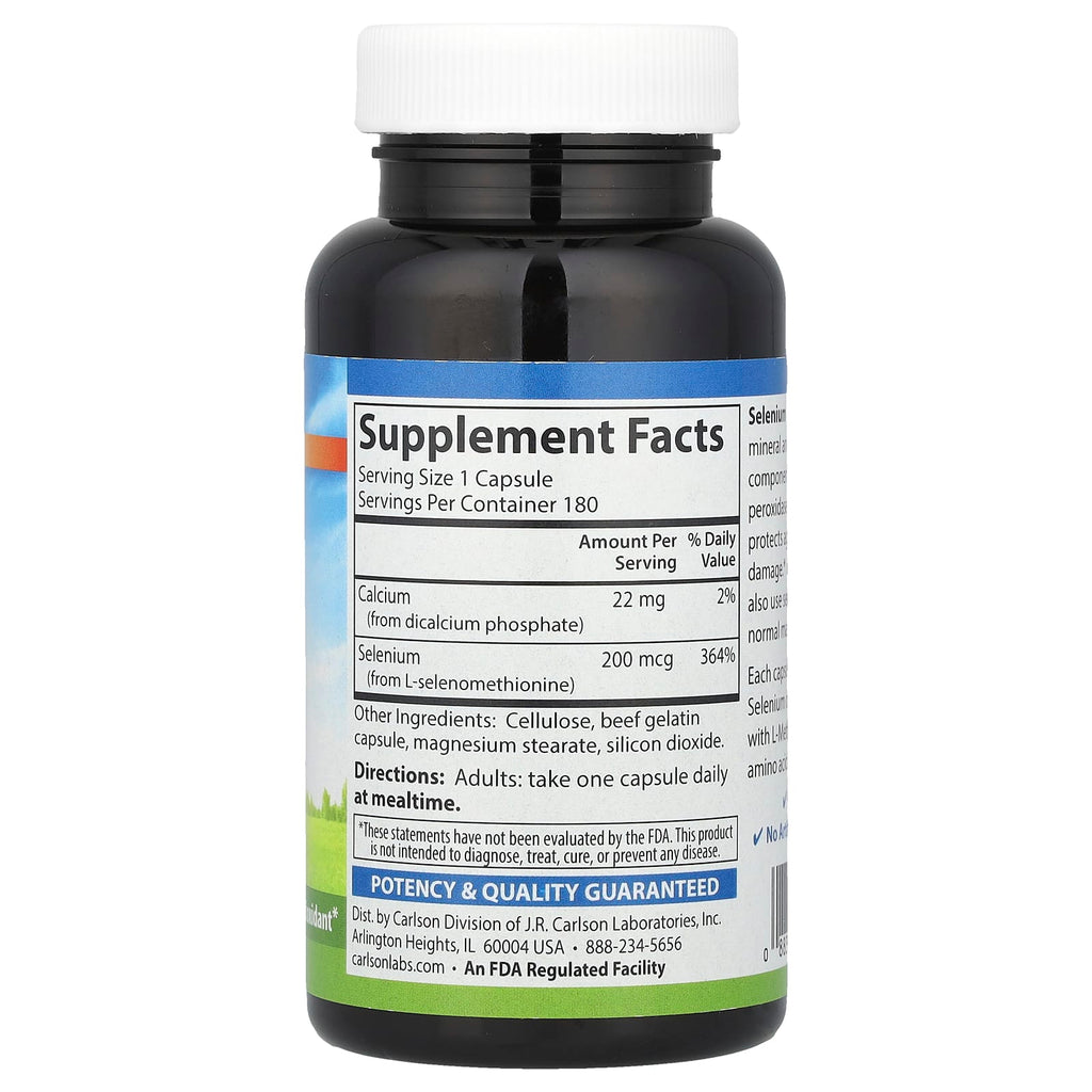 Carlson, Selenium, 180 Capsules