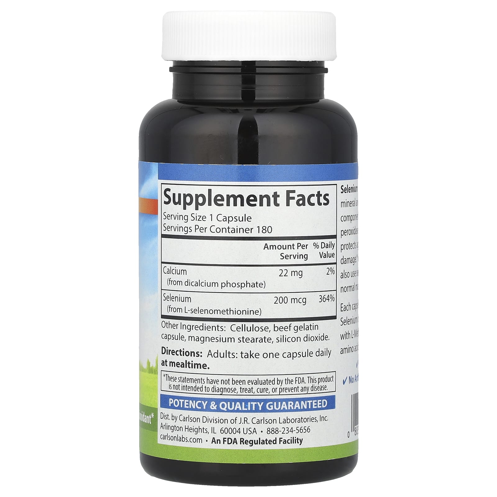 Carlson, Selenium, 180 Capsules