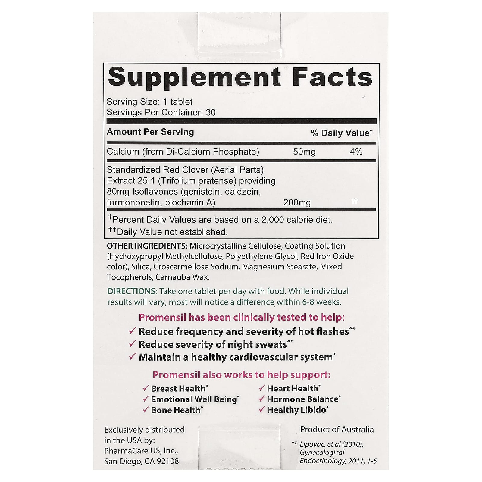 Promensil, Menopause, 30 Tablets