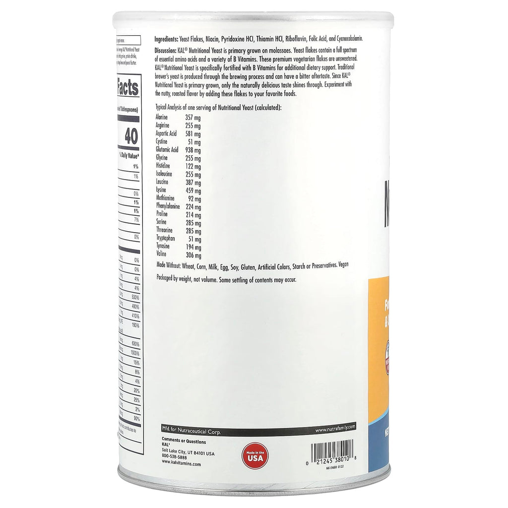 KAL, Nutritional Yeast Flakes, 22 oz (624 g)