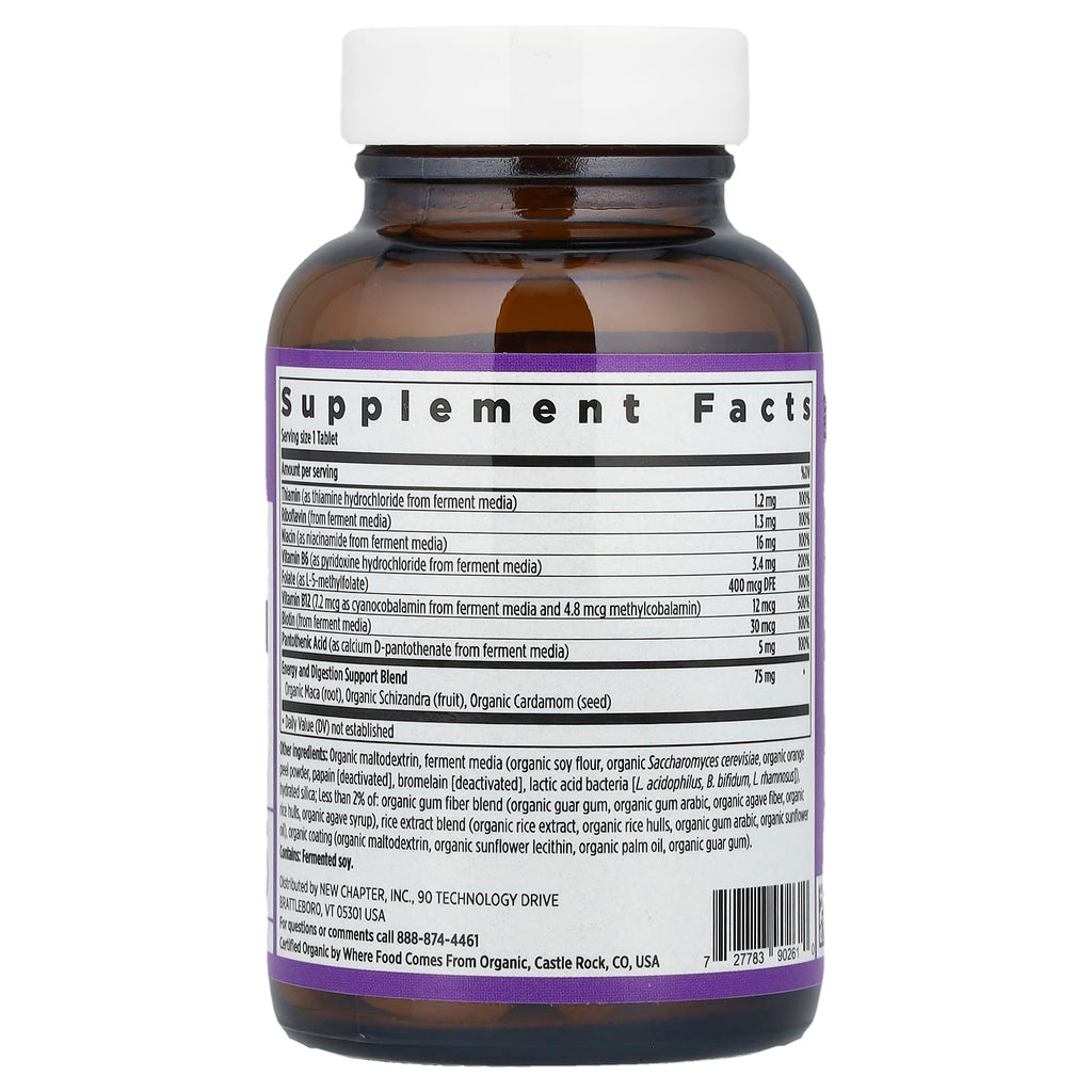 New Chapter, Fermented Vitamin B Complex, 60 Vegan Tablets
