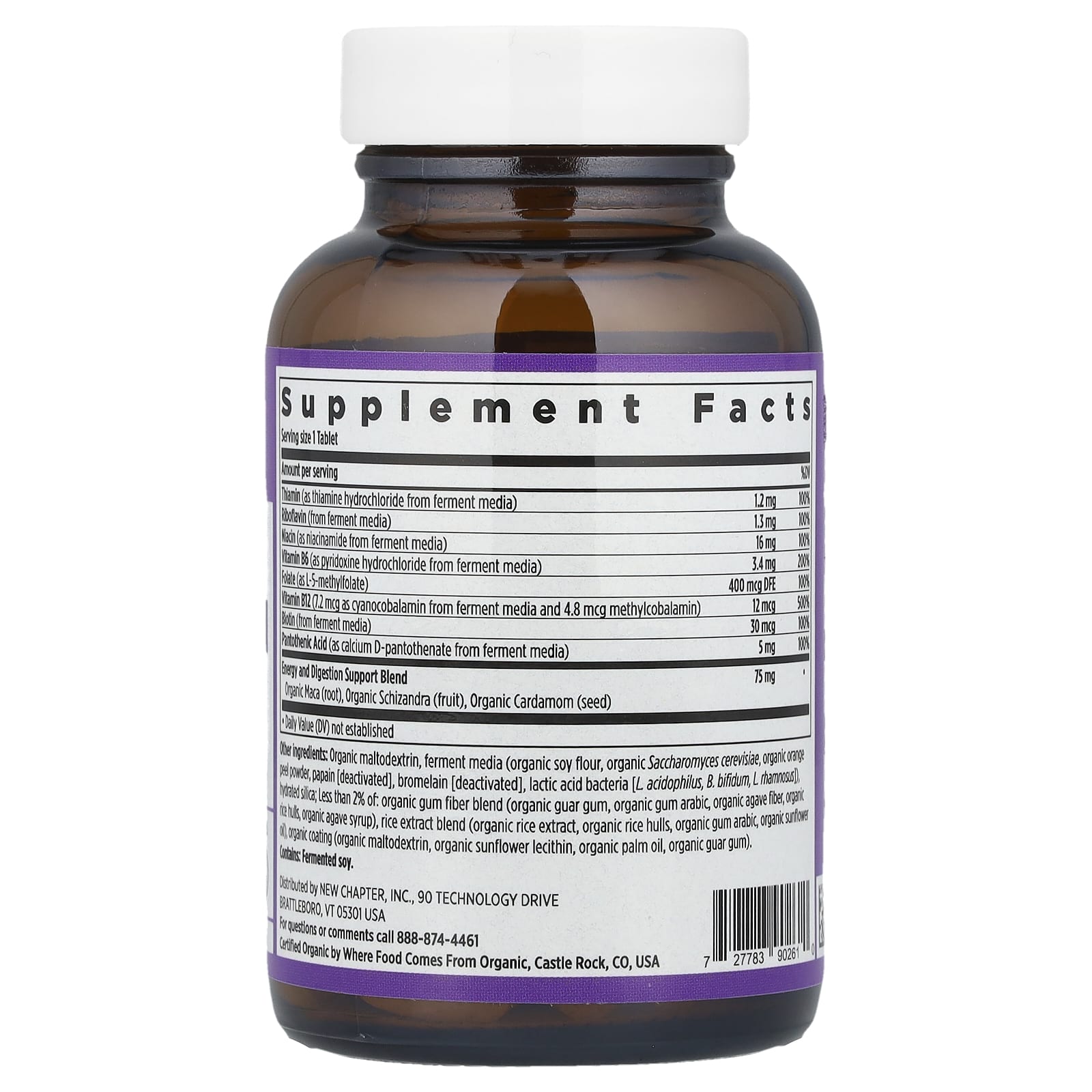 New Chapter, Fermented Vitamin B Complex, 60 Vegan Tablets