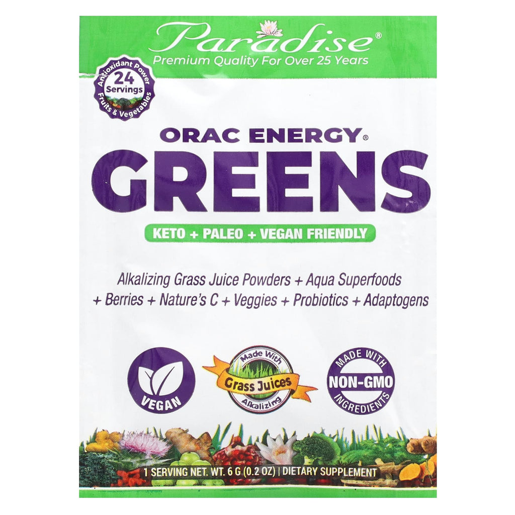 Paradise Herbs, ORAC Energy® Greens, 15 Packets, 0.2 oz (6 g) Each