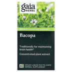 Gaia Herbs, Bacopa, 60 Vegan Liquid Phyto-Caps® (350 mg per Capsule)
