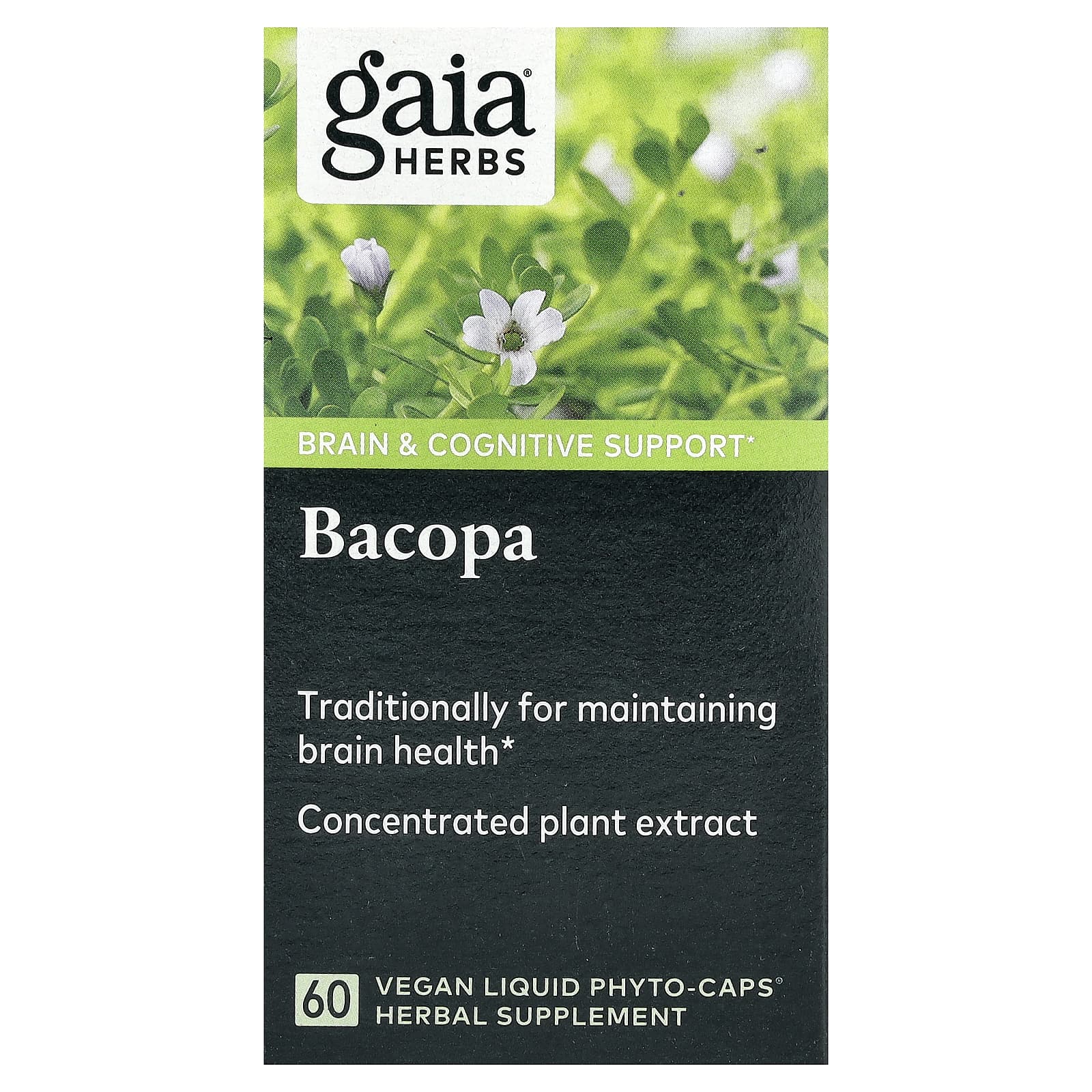 Gaia Herbs, Bacopa, 60 Vegan Liquid Phyto-Caps® (350 mg per Capsule)