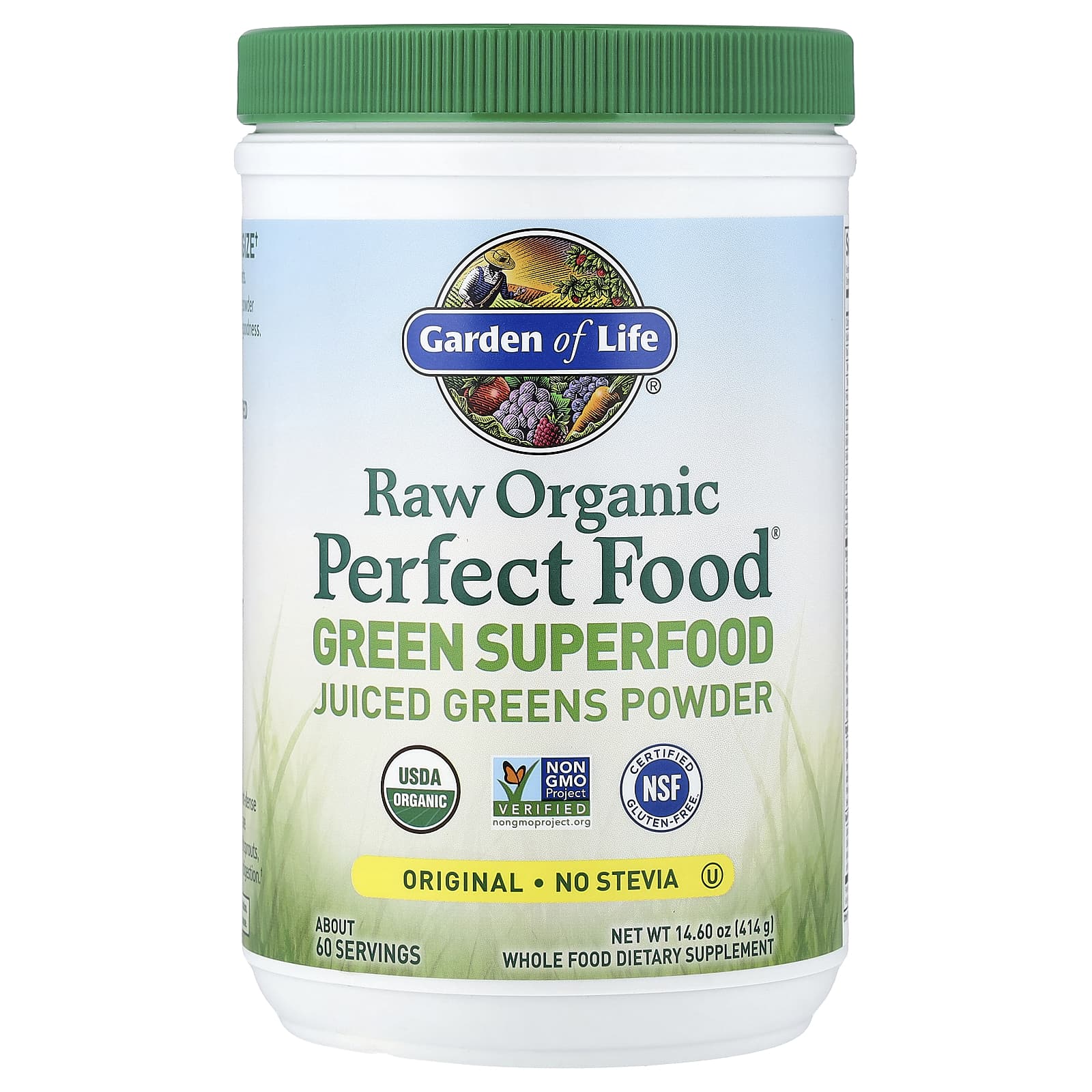 Garden of Life, Raw Organic Perfect Food®, Green Superfood, Juiced Greens Powder, Original, 14.6 oz (414 g)