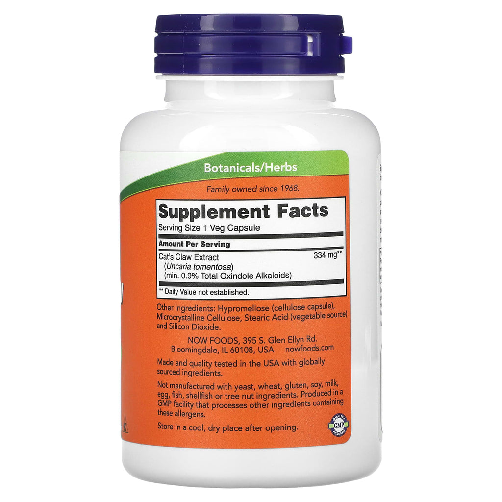 NOW Foods, Cat's Claw Extract, 120 Veg Capsules (334 mg per Capsule)