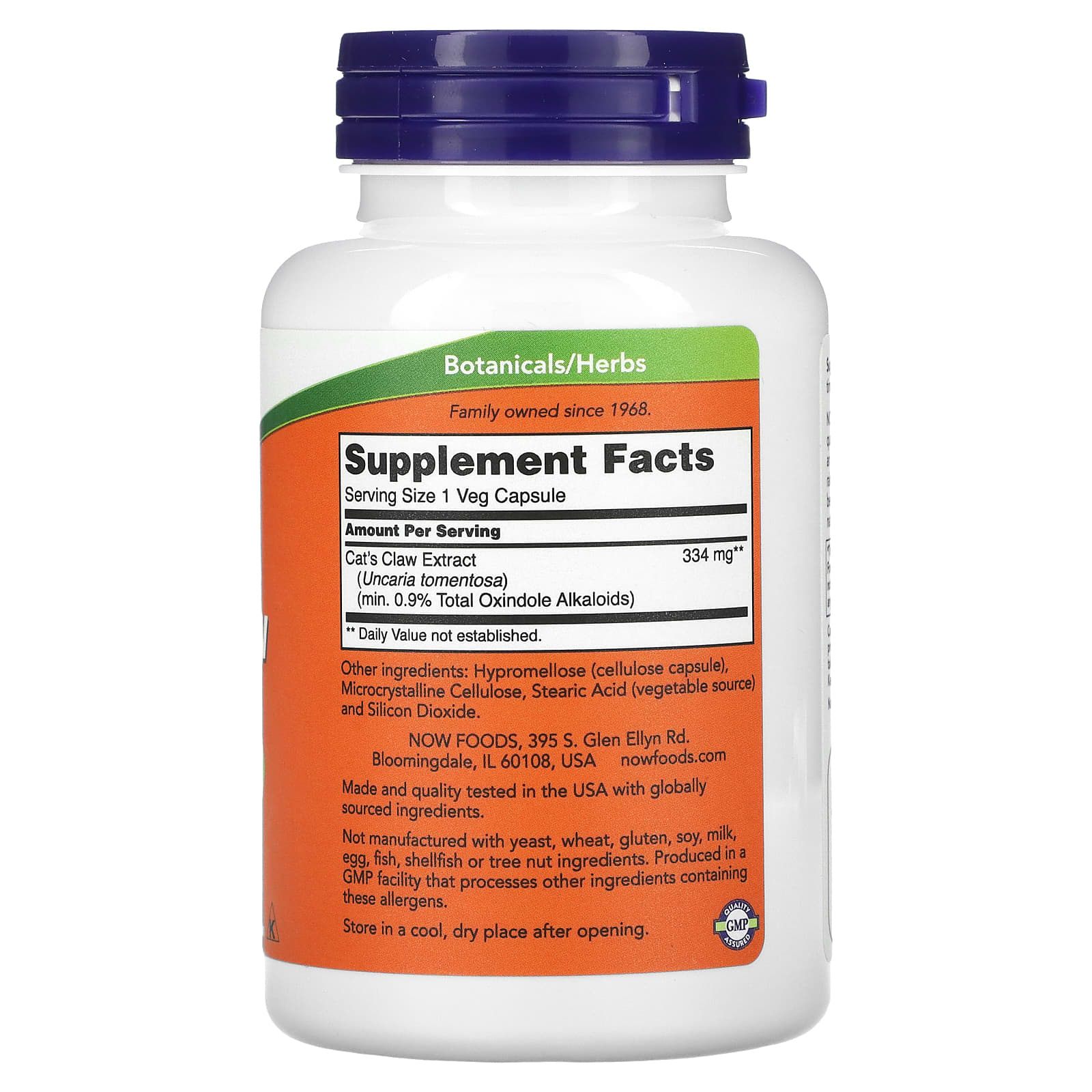 NOW Foods, Cat's Claw Extract, 120 Veg Capsules (334 mg per Capsule)