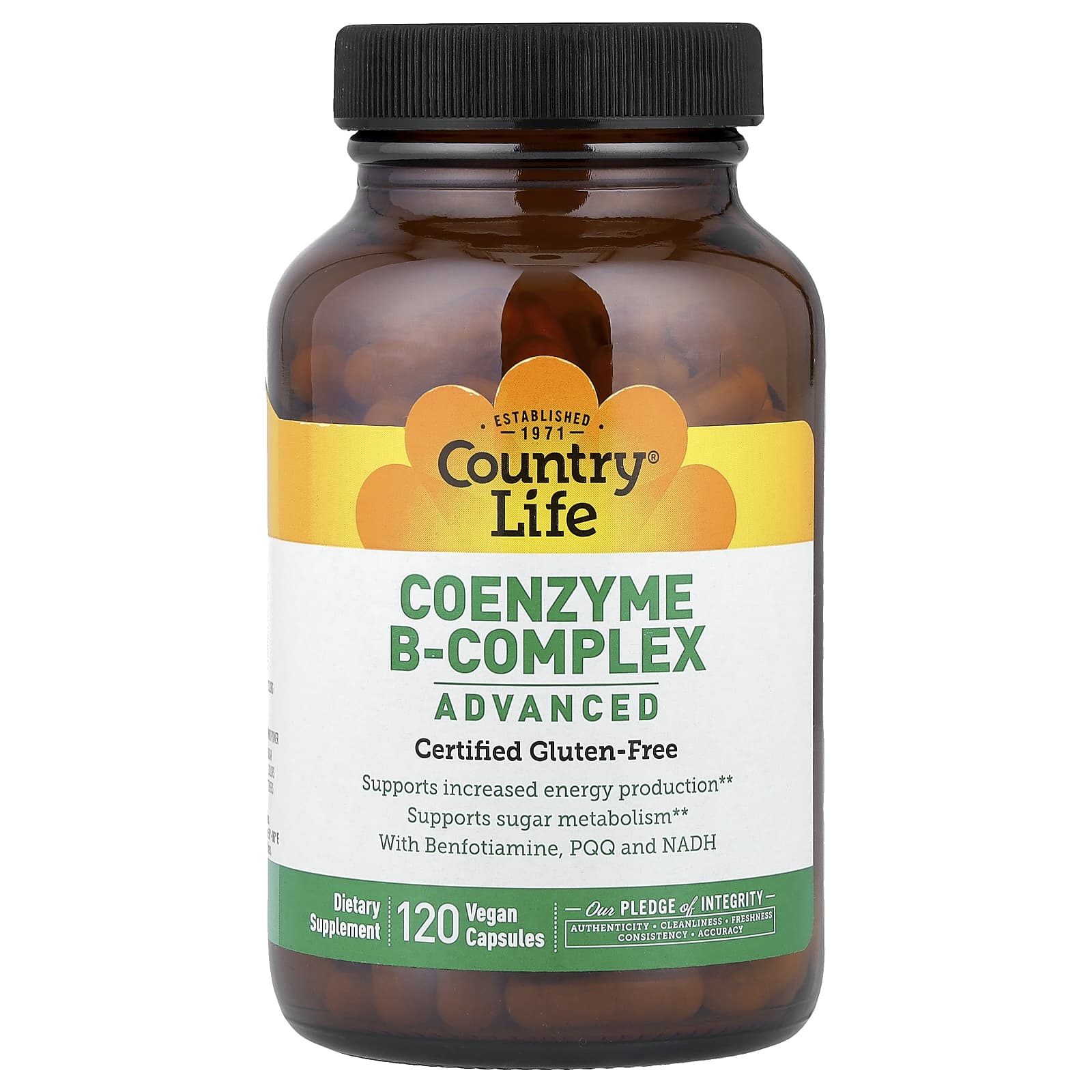 Country Life, Coenzyme B-Complex, Advanced, 120 Vegan Capsules