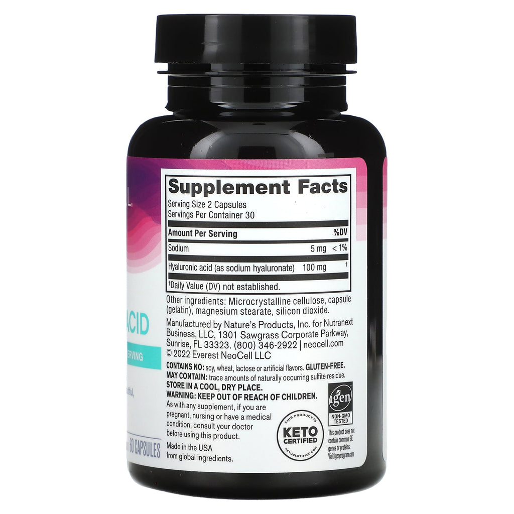 NeoCell, Hyaluronic Acid, 60 Capsules (50 mg per Capsule)