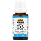 Natural Factors, Vitamin D3 Drops, Unflavored, 25 mcg (1,000 IU), 0.5 fl oz (15 ml)