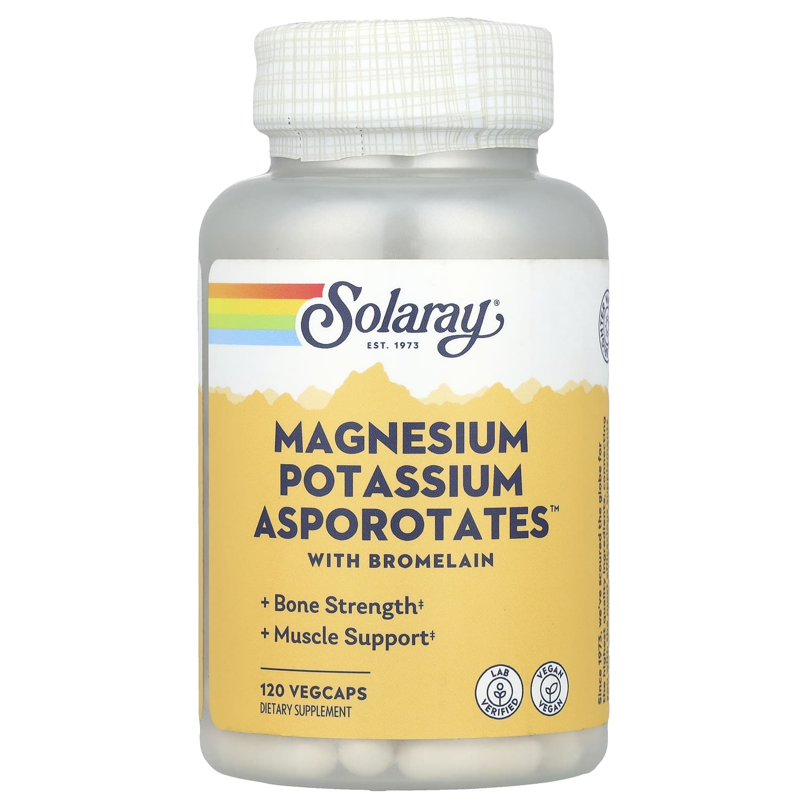 Solaray, Magnesium Potassium Asporotates™ with Bromelain, 120 VegCaps
