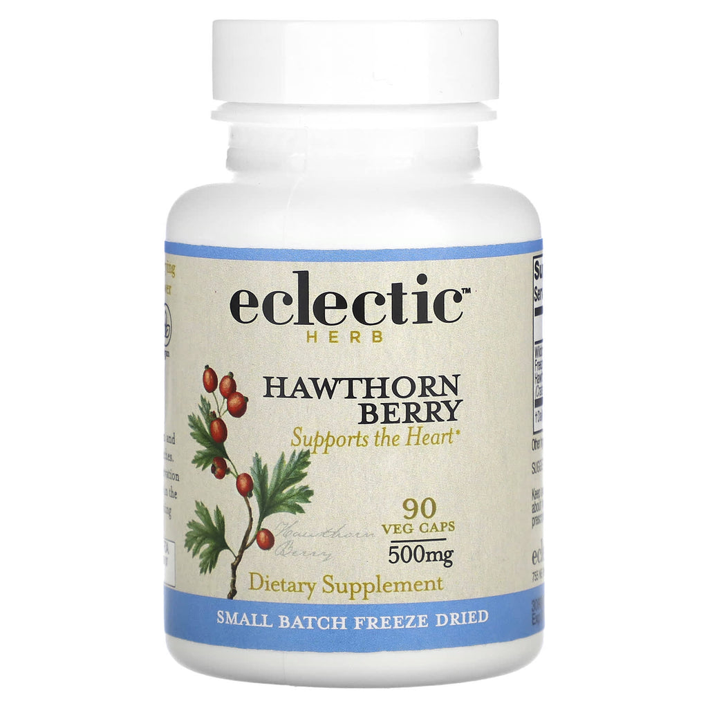 Eclectic Herb, Hawthorn Berry, 500 mg, 90 Veg Caps