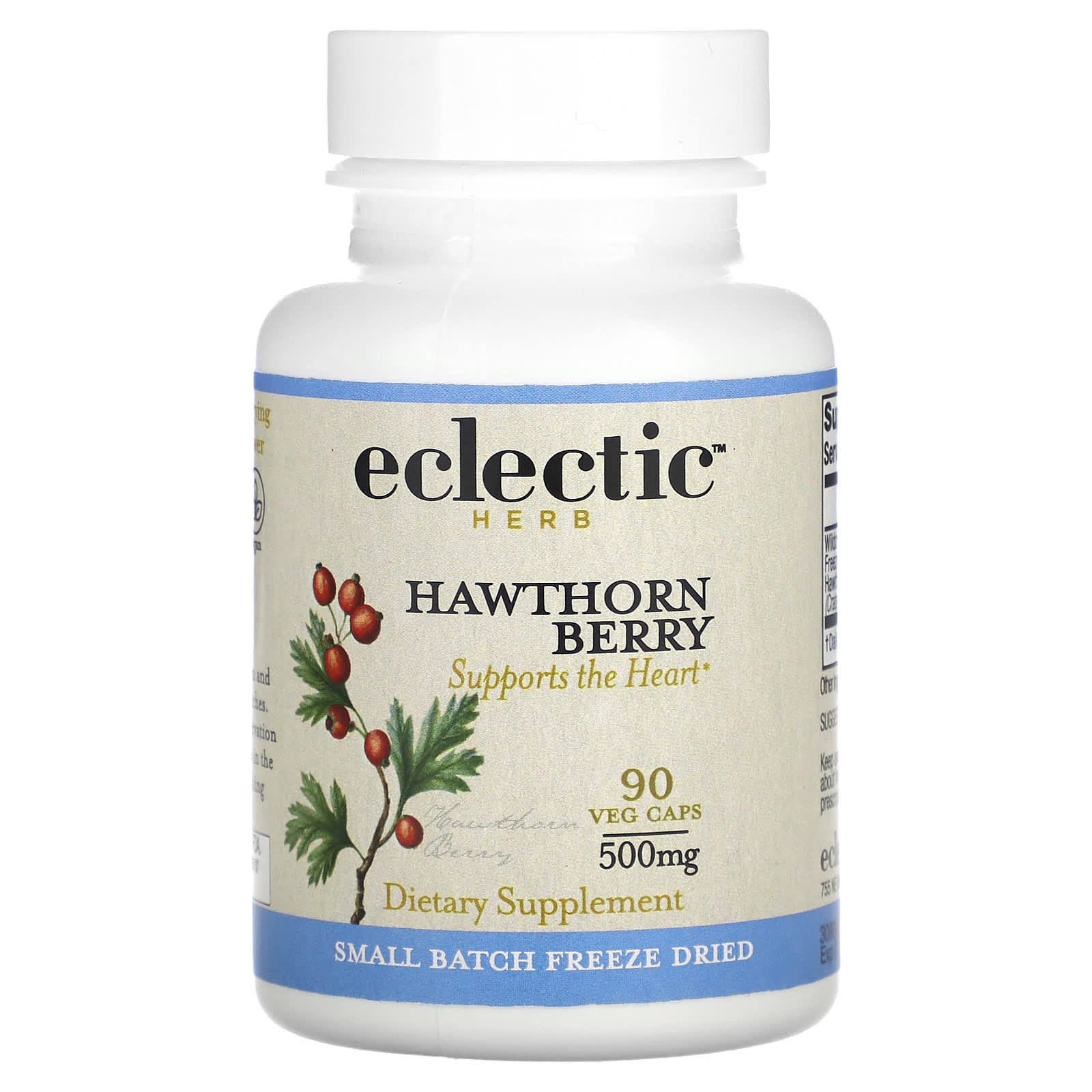 Eclectic Herb, Hawthorn Berry, 500 mg, 90 Veg Caps