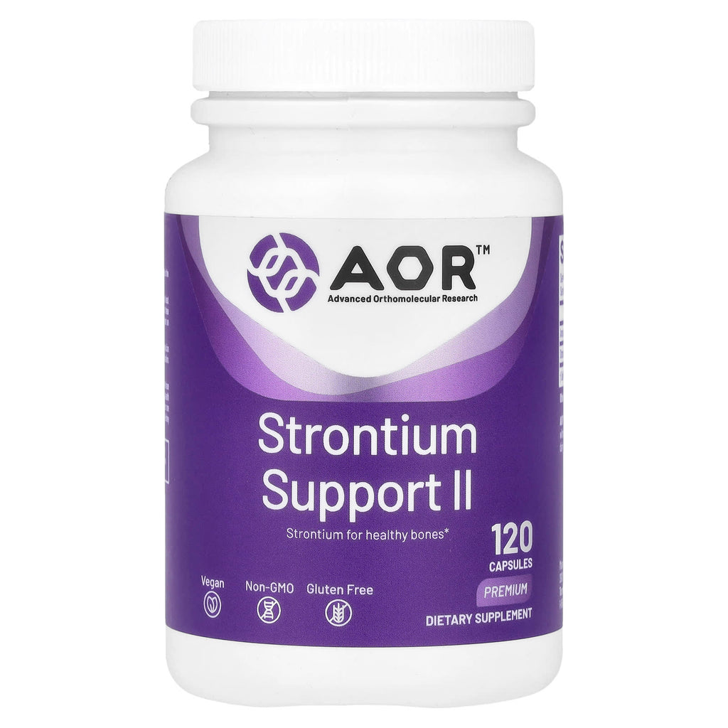 Advanced Orthomolecular Research AOR, Strontium Support II, 341 mg, 120 Capsules
