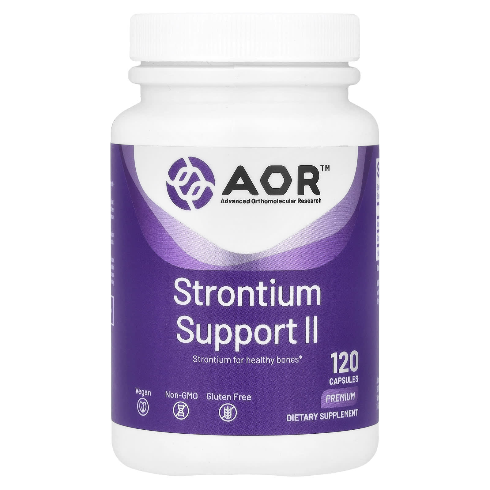 Advanced Orthomolecular Research AOR, Strontium Support II, 341 mg, 120 Capsules