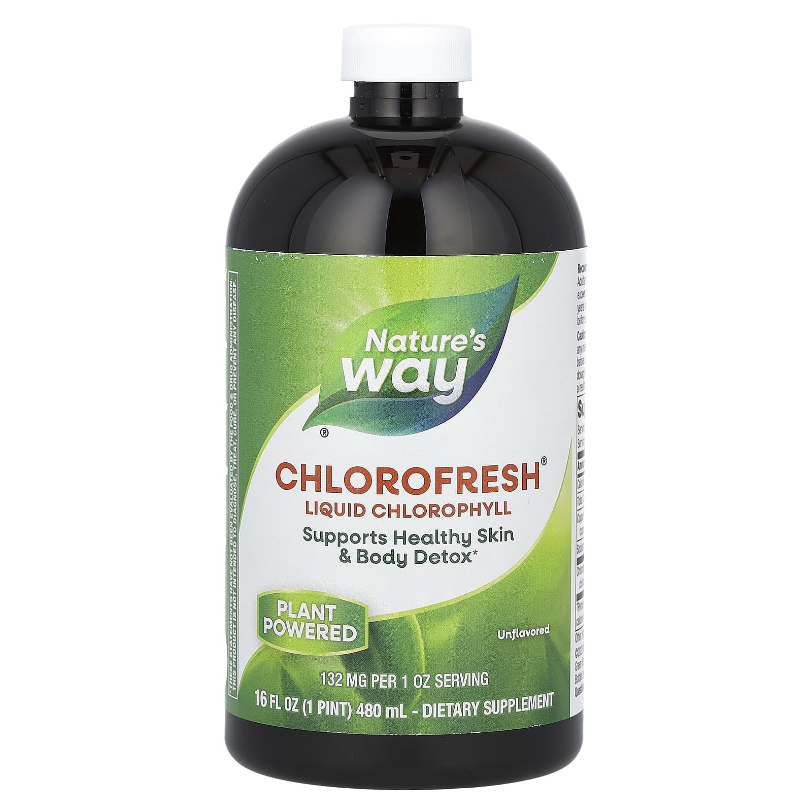 Nature's Way, Chlorofresh, Liquid Chlorophyll, Unflavored, 132 mg, 16 fl oz (480 ml)