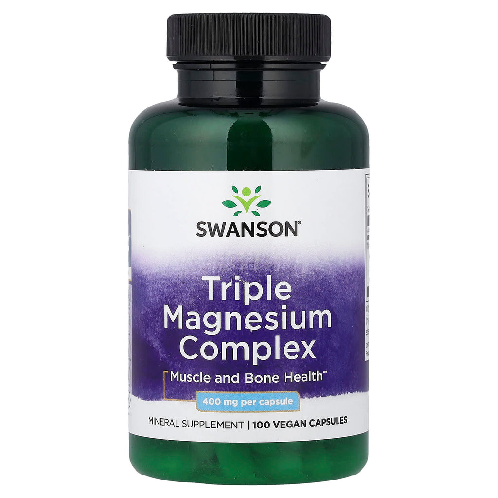 Swanson, Triple Magnesium Complex, 400 mg, 100 Vegan Capsules