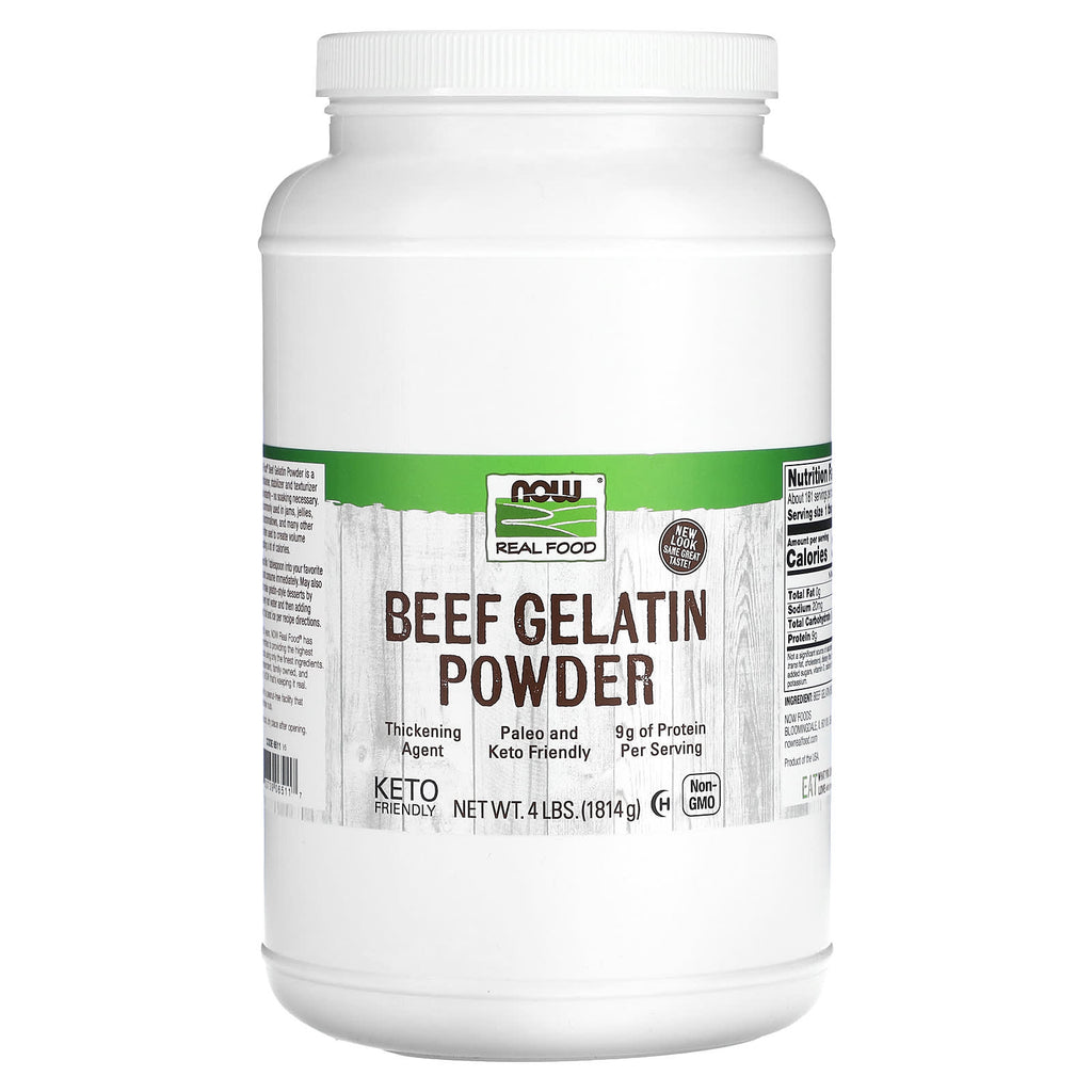 NOW Foods, Real Food, Beef Gelatin Powder, 4 lbs (1,814 g)