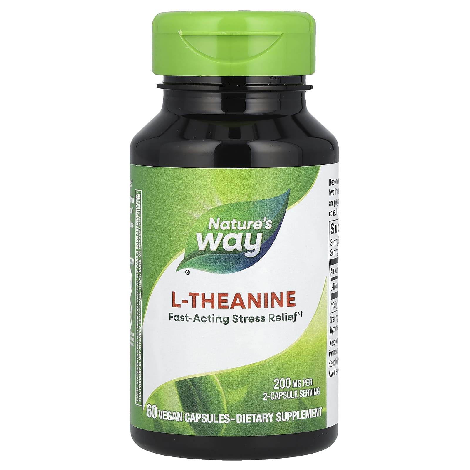 Nature's Way, L-Theanine, 60 Vegan Capsules (100 mg per Capsule)