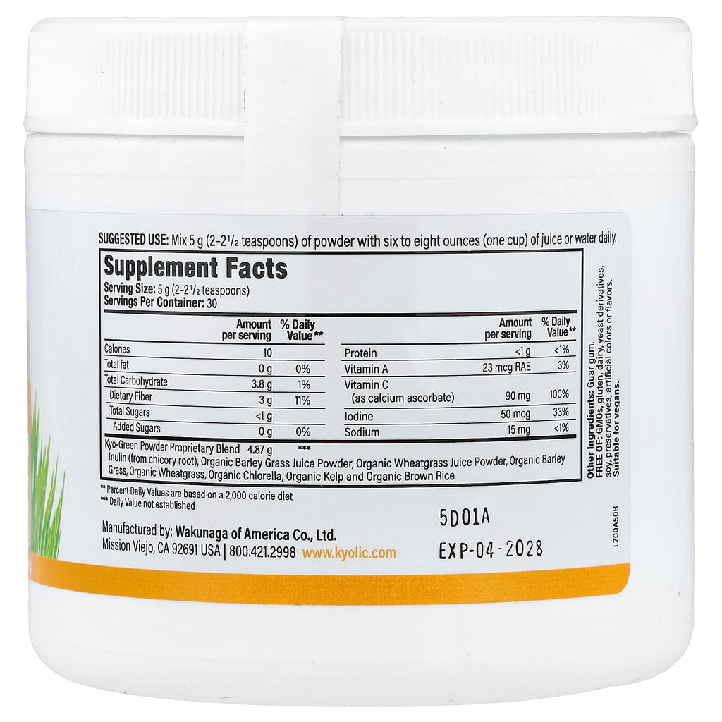 Kyolic, Kyo-Green® Powdered Drink Mix, Greens Blend, 5.3 oz (0.33 lb)